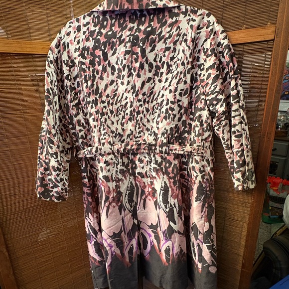 Vertigo Paris Pink and Black Animal Print Coat - Picture 3 of 5